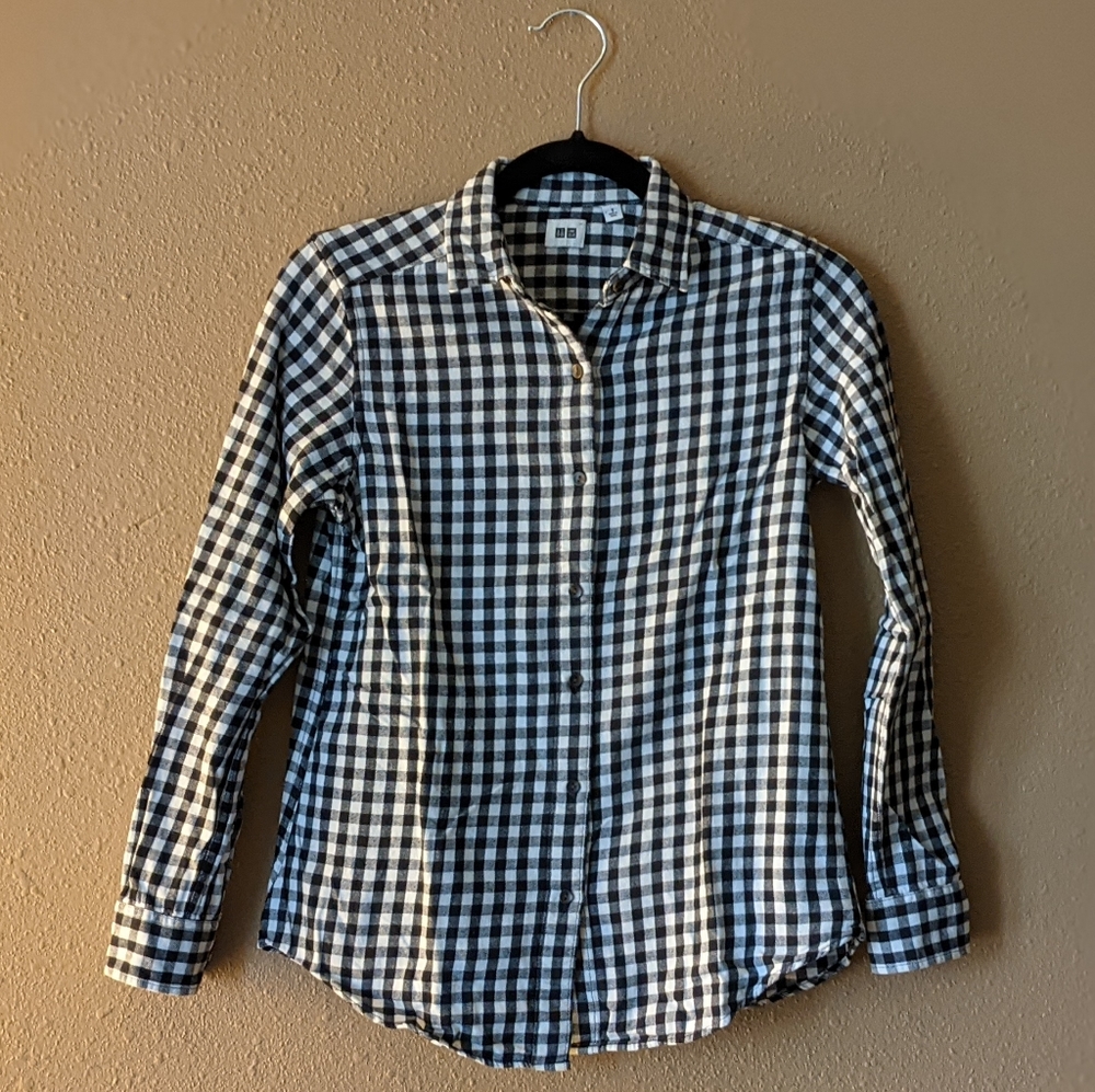 Women Flannel Checked Long-Sleeve Shirt